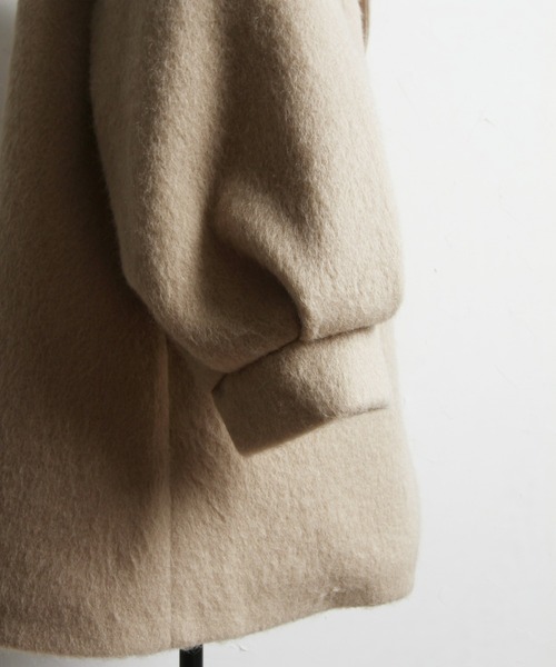 &. NOSTALGIA（アンドドットノスタルジア）の「【ZOZO限定】シャギーミドルコート（その他アウター・レディース・チャコールグレー/ブラック/グレイッシュベージュ・FREE）」の14枚目の写真
