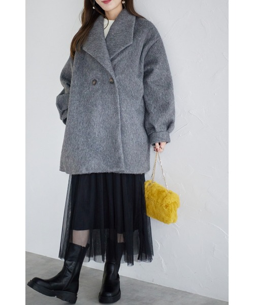 &. NOSTALGIA（アンドドットノスタルジア）の「【ZOZO限定】シャギーミドルコート（その他アウター・レディース・チャコールグレー/ブラック/グレイッシュベージュ・FREE）」の19枚目の写真