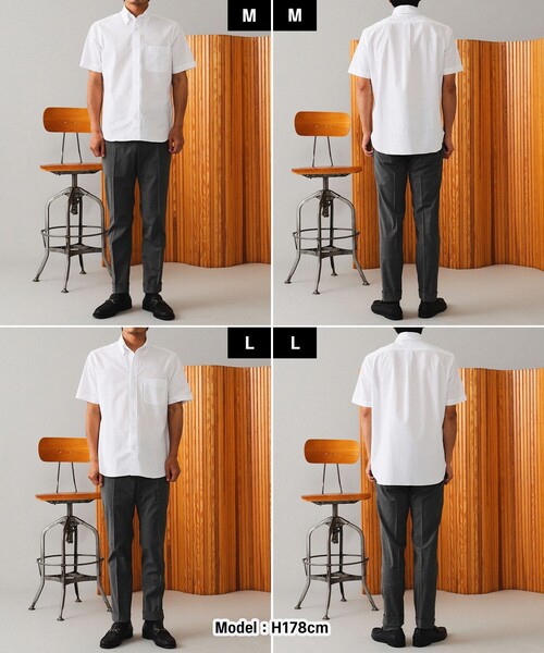 BEAMS F（ビームスエフ）の「BEAMS F / COOLMAX(R) シアサッカー ボタンダウンシャツ（ビジネスシャツ・メンズ・ホワイト/ネイビー・X-LARGE/LARGE/MEDIUM/SMALL）」の4枚目の写真