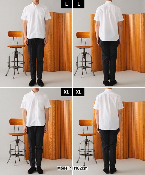 BEAMS F（ビームスエフ）の「BEAMS F / COOLMAX(R) シアサッカー ボタンダウンシャツ（ビジネスシャツ・メンズ・ホワイト/ネイビー・X-LARGE/LARGE/MEDIUM/SMALL）」の5枚目の写真