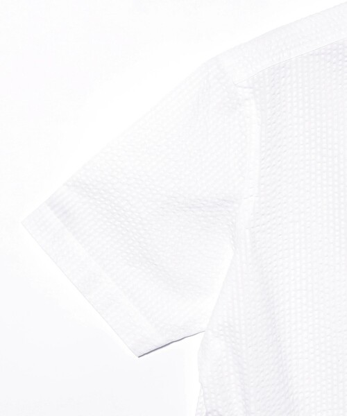 BEAMS F（ビームスエフ）の「BEAMS F / COOLMAX(R) シアサッカー ボタンダウンシャツ（ビジネスシャツ・メンズ・ホワイト/ネイビー・X-LARGE/LARGE/MEDIUM/SMALL）」の12枚目の写真
