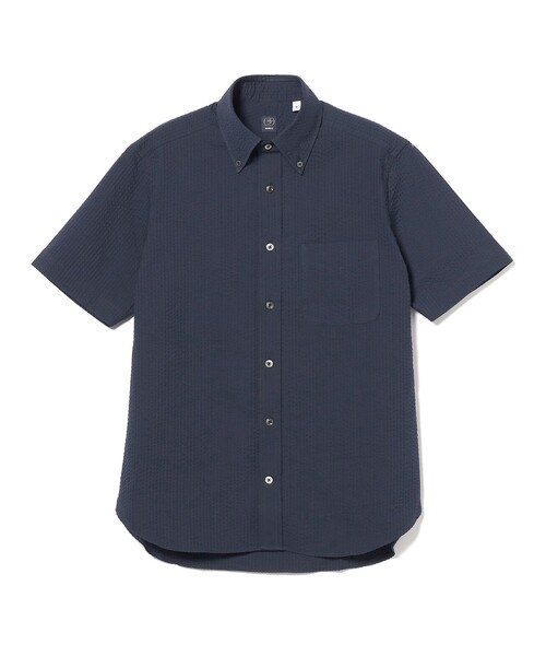 BEAMS F（ビームスエフ）の「BEAMS F / COOLMAX(R) シアサッカー ボタンダウンシャツ（ビジネスシャツ・メンズ・ホワイト/ネイビー・X-LARGE/LARGE/MEDIUM/SMALL）」の17枚目の写真