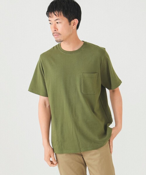 BEAMS(ビームス)の「BEAMS / ヘビーウエイト ポケット Tシャツ 24SS(Tシャツ/カットソー・メンズ・ブラック/オリーブ/ホワイト/ネイビー・S/M/L/XL)」の17枚目の写真