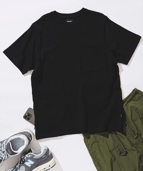 BEAMS(ビームス)の「BEAMS / ヘビーウエイト ポケット Tシャツ 24SS(Tシャツ/カットソー・メンズ・ブラック/オリーブ/ホワイト/ネイビー・S/M/L/XL)」の2枚目の写真