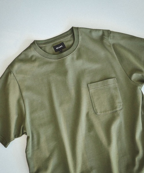 BEAMS(ビームス)の「BEAMS / ヘビーウエイト ポケット Tシャツ 24SS(Tシャツ/カットソー・メンズ・ブラック/オリーブ/ホワイト/ネイビー・S/M/L/XL)」の5枚目の写真