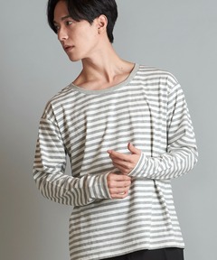 6(ROKU)＞コットン ボーダー ロングスリーブTシャツ 24AW（T