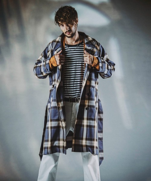 NO ID.（ノーアイディ）の「【NO ID.】Border U-Neck Long T-Shirt / ボーダー Uネック ロンT（Tシャツ/カットソー・メンズ・ブラック/ネイビー/グレー・1/2）」の9枚目の写真