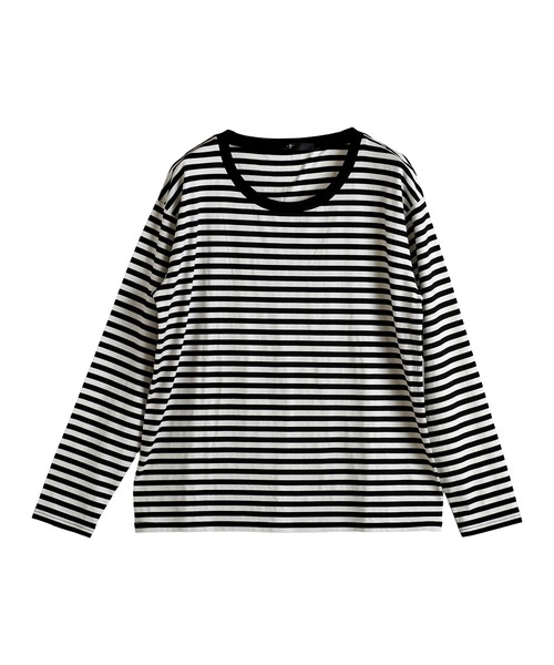 NO ID.（ノーアイディ）の「【NO ID.】Border U-Neck Long T-Shirt / ボーダー Uネック ロンT（Tシャツ/カットソー・メンズ・ブラック/ネイビー/グレー・1/2）」の21枚目の写真