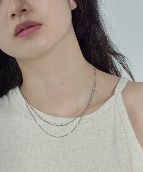 ORLEAN(オルレアン)の「【ORLEAN】 2連華奢チェーンネックレス サージカルステンレス(ネックレス・レディース・ゴールド/シルバー・フリー)」の12枚目の写真