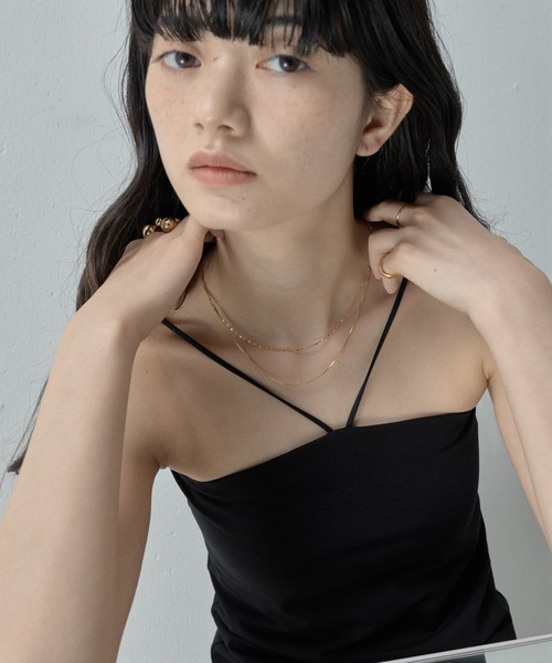 ORLEAN(オルレアン)の「【ORLEAN】 2連華奢チェーンネックレス サージカルステンレス(ネックレス・レディース・ゴールド/シルバー・フリー)」の7枚目の写真