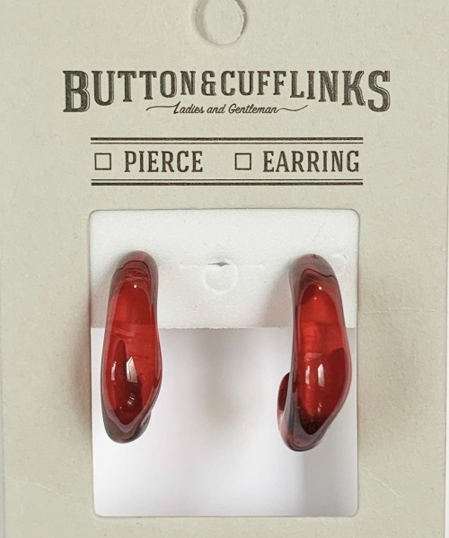 BUTTON＆CUFFLINKS（ボタンアンドカフリンクス）の「BUTTON＆CUFFLINKS　ボタンアンドカフリンクス：お花/ 変形 ピアス（ピアス（両耳用）・レディース・レッド/グリーン/レッド系その他/オフホワイト/イエロー・FREE）」の8枚目の写真