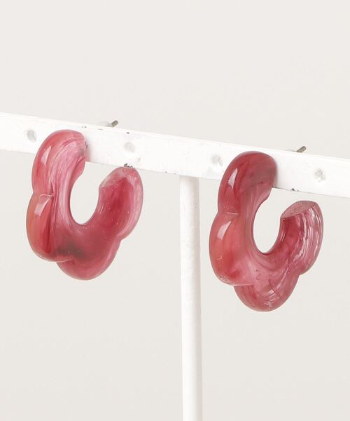 BUTTON＆CUFFLINKS（ボタンアンドカフリンクス）の「BUTTON＆CUFFLINKS　ボタンアンドカフリンクス：お花/ 変形 ピアス（ピアス（両耳用）・レディース・レッド/グリーン/レッド系その他/オフホワイト/イエロー・FREE）」の9枚目の写真