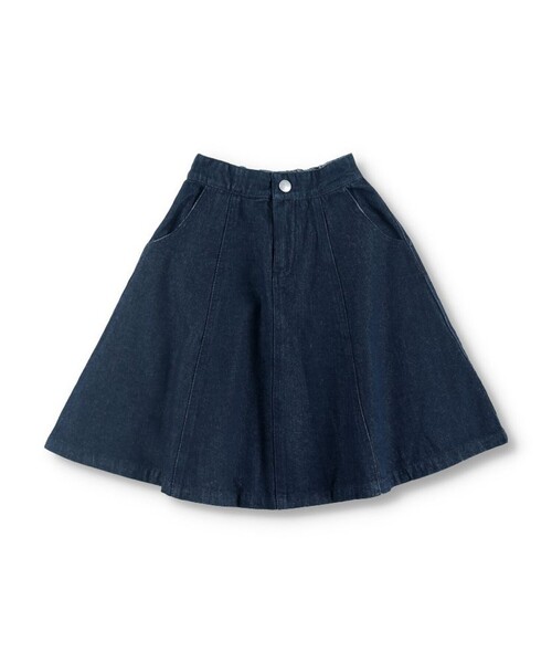 EDWIN（エドウィン）の「【Ou? by EDWIN】デニムフレアスカート（デニムスカート・キッズ・ネイビー・110/150/100/140/120/130）」の2枚目の写真