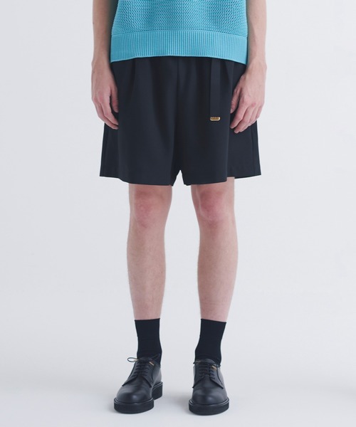 CULLNI / ショートパンツ/1/ポリエステル/BLK/24-SS-018 CULLNI（クルニ）の「24-SS-018 / Chambray Twill Nylon Belt Easy