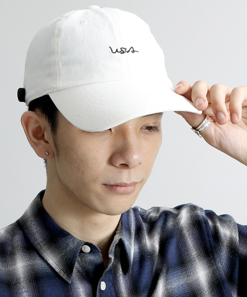 WEGO(ウィゴー)の「WEGO/ツイルキャップ(キャップ・メンズ・カーキ/ホワイト/ブラック・FREE)」の4枚目の写真