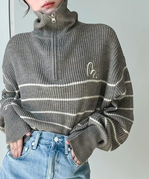 ♪TOP杢ウールボーダービーバー♪4m[A0547]◎同梱で送料がお得!!