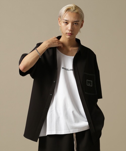 WHITELAND（ホワイトランド）の「【WEB&DEPOT限定】WHITELAND/ホワイトランド/OWL/LOGO TT/オーバーサイズ タンクトップ（タンクトップ・メンズ・ブラック/カーキ/ホワイト・F）」の6枚目の写真