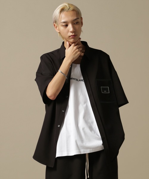 WHITELAND（ホワイトランド）の「【WEB&DEPOT限定】WHITELAND/ホワイトランド/OWL/LOGO TT/オーバーサイズ タンクトップ（タンクトップ・メンズ・ブラック/カーキ/ホワイト・F）」の7枚目の写真