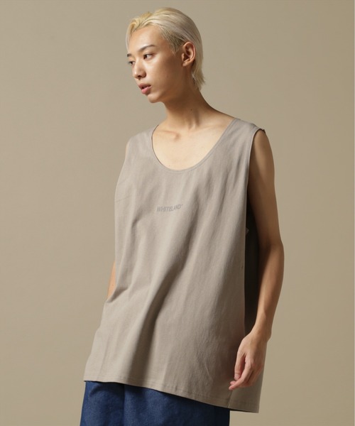 WHITELAND（ホワイトランド）の「【WEB&DEPOT限定】WHITELAND/ホワイトランド/OWL/LOGO TT/オーバーサイズ タンクトップ（タンクトップ・メンズ・ブラック/カーキ/ホワイト・F）」の18枚目の写真
