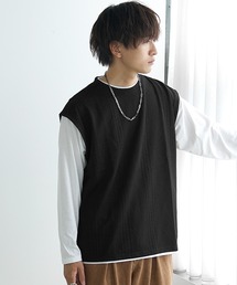 MinoriTY | 【MinoriTY】ケーブル柄フクレJQDフェイクベスト(ベスト)