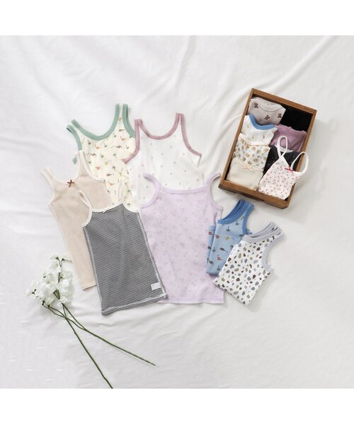 apres les cours（アプレレクール）の「BOYSワッフルタンクトップ（タンクトップ・キッズ・アイボリー/ベージュ・80/90/100/110/120/130）」の4枚目の写真