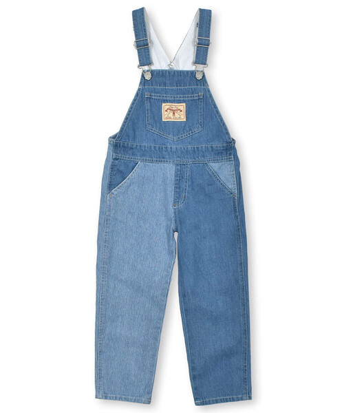 SLAP SLIP(スラップスリップ)の「【お揃い】無地車総柄プリント配色切り替えサロペット(90~110cm)(つなぎ/オールインワン・キッズ・ブルー/ブルー系その他/ネイビー・90cm/110cm/100cm)」の3枚目の写真