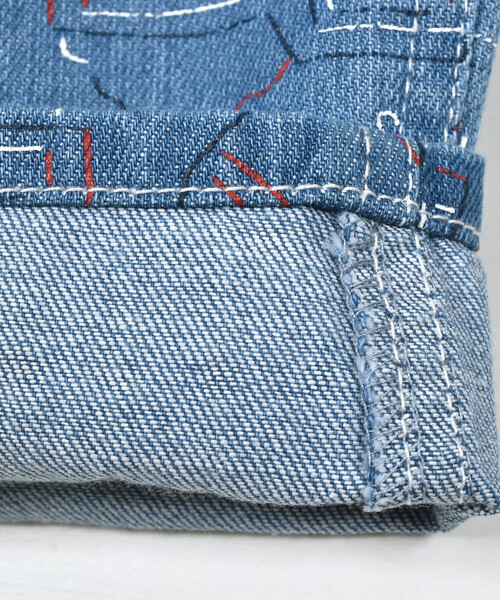 SLAP SLIP(スラップスリップ)の「【お揃い】無地車総柄プリント配色切り替えサロペット(90~110cm)(つなぎ/オールインワン・キッズ・ブルー/ブルー系その他/ネイビー・90cm/110cm/100cm)」の4枚目の写真