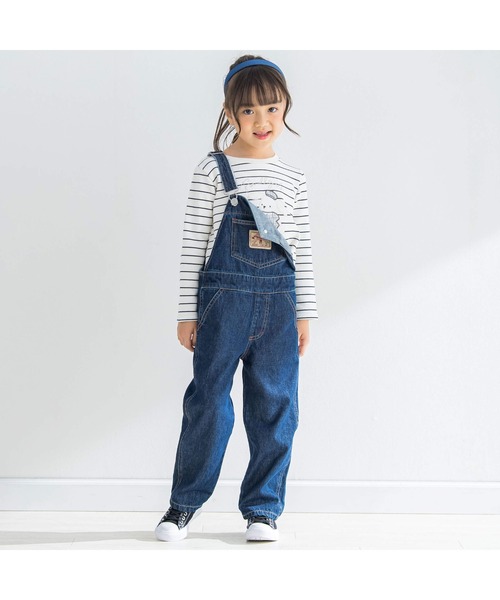 SLAP SLIP(スラップスリップ)の「【お揃い】無地車総柄プリント配色切り替えサロペット(90~110cm)(つなぎ/オールインワン・キッズ・ブルー/ブルー系その他/ネイビー・90cm/110cm/100cm)」の16枚目の写真
