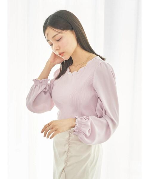 JUSGLITTY - 新品袖スカラッププルオーバー JUSGLITTY - ☆新品タグ付☆ジャスグリッティー☆袖口スカラップ
