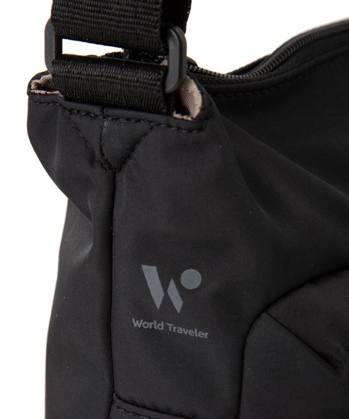 World Traveler(ワールドトラベラー)の「World Traveler/ワールドトラベラー ミラ ショルダーバッグ No.17531(ショルダーバッグ・メンズ・ベージュ/ピンク系1/ブラック・FREE)」の15枚目の写真