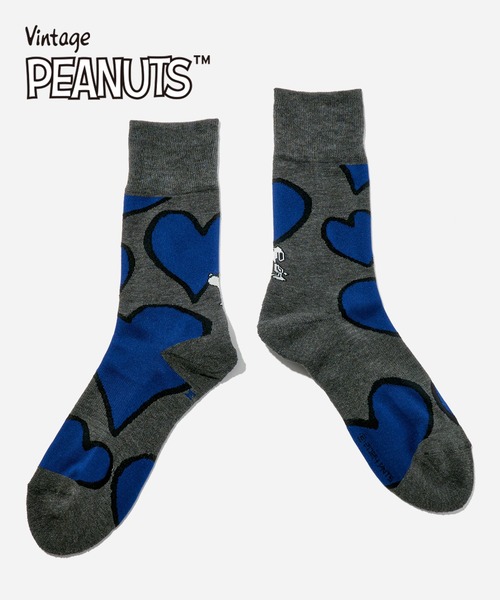 CHICSTOCKS（シックストックス）の「SNOOPY×CHICSTOCKS［SNOOPYハート］（ソックス/靴下・レディース・ダークグレー/ダークブラウン/ネイビー/アイボリー・SMALL/MEDIUM/LARGE）」の3枚目の写真