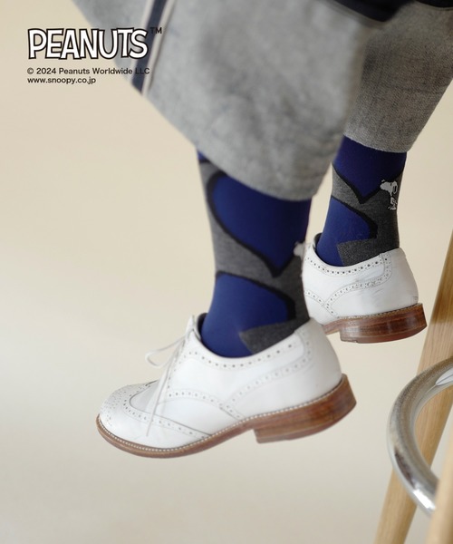 CHICSTOCKS（シックストックス）の「SNOOPY×CHICSTOCKS［SNOOPYハート］（ソックス/靴下・レディース・ダークグレー/ダークブラウン/ネイビー/アイボリー・SMALL/MEDIUM/LARGE）」の5枚目の写真