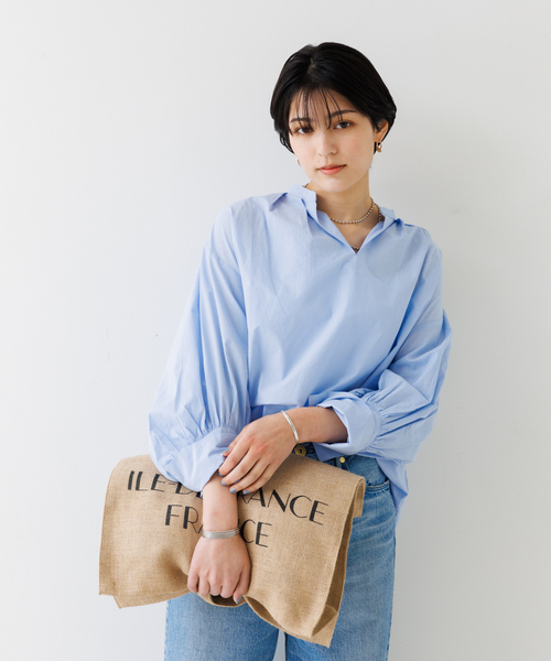 MAISON BENGAL（マイソンベンガル）の「【Maison Bengal/メゾンベンガル】 別注ジュートロゴバッグ（トートバッグ・レディース・ベージュ・フリー）」の6枚目の写真