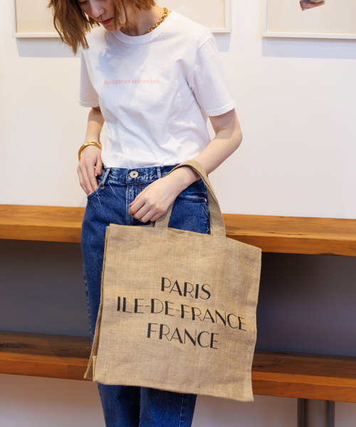 MAISON BENGAL（マイソンベンガル）の「【Maison Bengal/メゾンベンガル】 別注ジュートロゴバッグ（トートバッグ・レディース・ベージュ・フリー）」の7枚目の写真