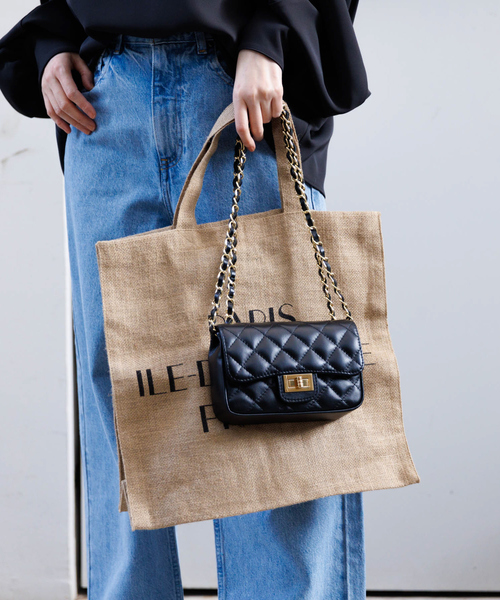 MAISON BENGAL（マイソンベンガル）の「【Maison Bengal/メゾンベンガル】 別注ジュートロゴバッグ（トートバッグ・レディース・ベージュ・フリー）」の8枚目の写真