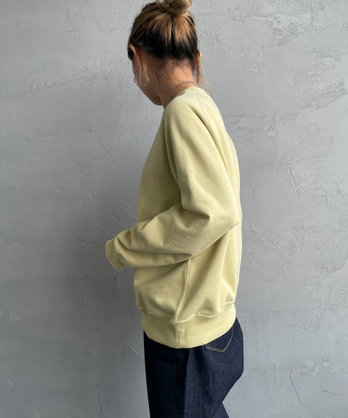 GYMPHLEX（ジムフレックス）の「[Gymphlex/ジムフレックス] スイングスリーブ ワンポイントロゴ刺繍スウェット（スウェット・レディース・サックスブルー/ライトグレー/イエロー・12）」の10枚目の写真
