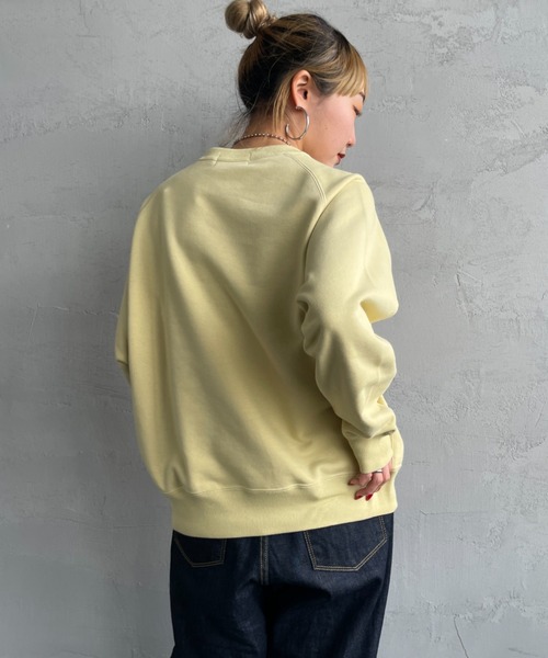 GYMPHLEX（ジムフレックス）の「[Gymphlex/ジムフレックス] スイングスリーブ ワンポイントロゴ刺繍スウェット（スウェット・レディース・サックスブルー/ライトグレー/イエロー・12）」の11枚目の写真
