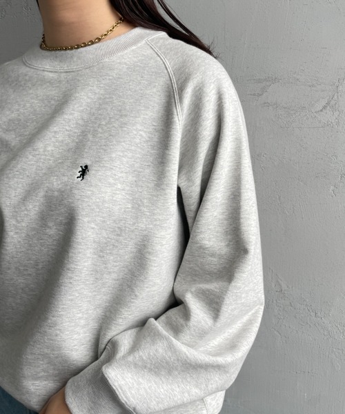 GYMPHLEX（ジムフレックス）の「[Gymphlex/ジムフレックス] スイングスリーブ ワンポイントロゴ刺繍スウェット（スウェット・レディース・サックスブルー/ライトグレー/イエロー・12）」の22枚目の写真