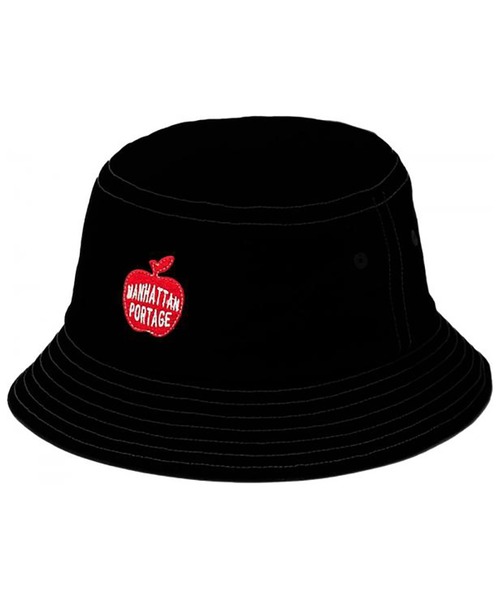 Manhattan Portage（マンハッタンポーテージ）の「Manhattan Portage/マンハッタンポーテージ ハット APPLE WAPPEN BUCKET HAT 紫外線対策 アウトドア ストリート MP246（ハット・メンズ・ブラック/オフホワイト/ベージュ・FREE）」の2枚目の写真