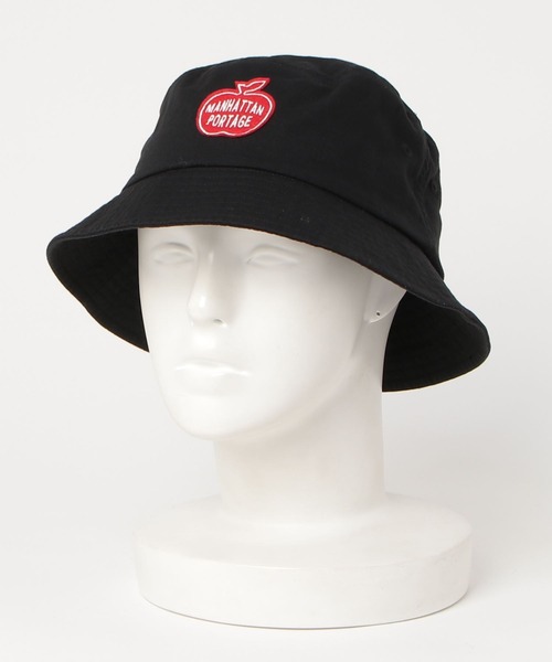 Manhattan Portage（マンハッタンポーテージ）の「Manhattan Portage/マンハッタンポーテージ ハット APPLE WAPPEN BUCKET HAT 紫外線対策 アウトドア ストリート MP246（ハット・メンズ・ブラック/オフホワイト/ベージュ・FREE）」の8枚目の写真