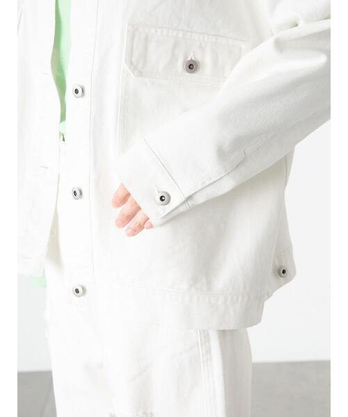 Lugnoncure（ルノンキュール）の「デニムジャケット（ノーカラージャケット・レディース・ブルー/オフホワイト/ブラック・F）」の19枚目の写真