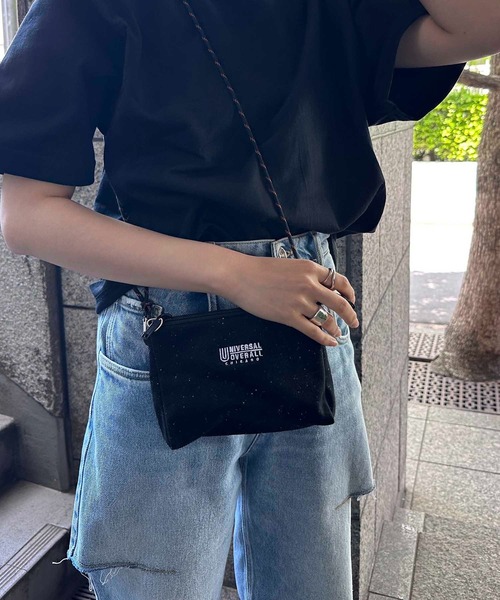 UNIVERSAL OVERALL(ユニバーサルオーバーオール)の「UNIVERSAL OVERALL / UO ネップサコッシュ / UVO-186(ボディバッグ/ウエストポーチ・レディース・サックスブルー/ブラック/オフホワイト/グレー/オレンジ・ONESIZE)」の15枚目の写真