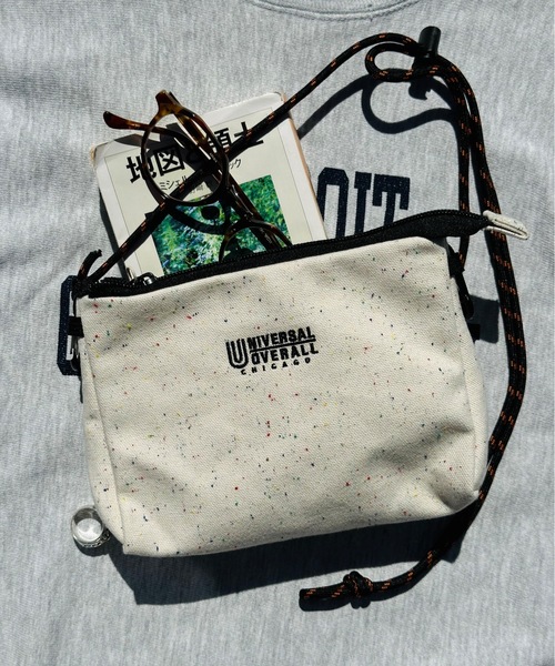 UNIVERSAL OVERALL(ユニバーサルオーバーオール)の「UNIVERSAL OVERALL / UO ネップサコッシュ / UVO-186(ボディバッグ/ウエストポーチ・レディース・サックスブルー/ブラック/オフホワイト/グレー/オレンジ・ONESIZE)」の11枚目の写真