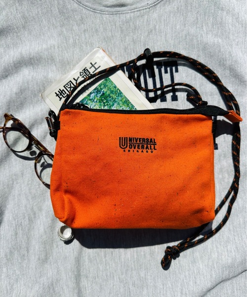 UNIVERSAL OVERALL(ユニバーサルオーバーオール)の「UNIVERSAL OVERALL / UO ネップサコッシュ / UVO-186(ボディバッグ/ウエストポーチ・レディース・サックスブルー/ブラック/オフホワイト/グレー/オレンジ・ONESIZE)」の12枚目の写真