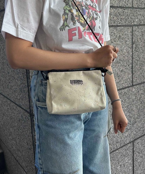 UNIVERSAL OVERALL(ユニバーサルオーバーオール)の「UNIVERSAL OVERALL / UO ネップサコッシュ / UVO-186(ボディバッグ/ウエストポーチ・レディース・サックスブルー/ブラック/オフホワイト/グレー/オレンジ・ONESIZE)」の13枚目の写真