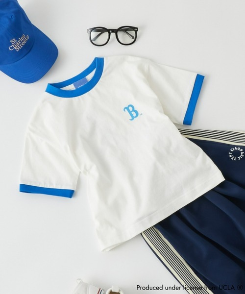 UCLA（ユーシーエルエー）の「【KIDS】【UCLA】TYPY別注プリントリンガーTee（Tシャツ/カットソー・キッズ・ブルー/グリーン・SMALL/XX-LARGE/X-LARGE/LARGE/MEDIUM）」の4枚目の写真