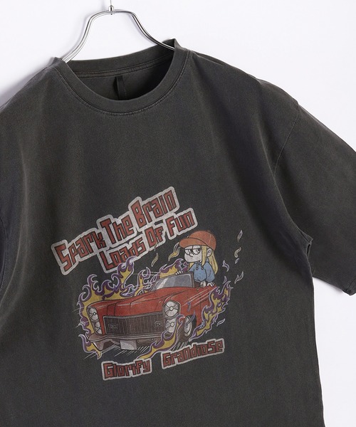 WESTSEA(ウエストシー)の「ビッグサイズ ピグメント加工 プリント クルーネック 半袖Tシャツ(Tシャツ/カットソー・メンズ・モカ/ブラック系その他2/ブラック系その他3/ブラック系その他4/ブラック系その他5/ブラウン系その他2/ブラウン系その他3/ブラウン系その他4/ブラウン系その他5/ブラック系その他/ブラウン系その他/ブラック/ブラック系その他7/ブラック系/ブラック系その他6/ブラウン系その他6/ブラウン系その他7/ブラウン系/ブラック系1/ブラック系2/ブラック系3/ブラック系4・M/L/XL)」の1枚目の写真