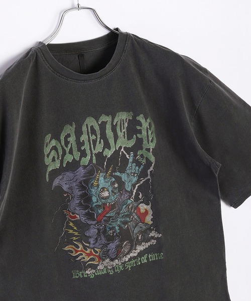 WESTSEA(ウエストシー)の「ビッグサイズ ピグメント加工 プリント クルーネック 半袖Tシャツ(Tシャツ/カットソー・メンズ・モカ/ブラック系その他2/ブラック系その他3/ブラック系その他4/ブラック系その他5/ブラウン系その他2/ブラウン系その他3/ブラウン系その他4/ブラウン系その他5/ブラック系その他/ブラウン系その他/ブラック/ブラック系その他7/ブラック系/ブラック系その他6/ブラウン系その他6/ブラウン系その他7/ブラウン系/ブラック系1/ブラック系2/ブラック系3/ブラック系4・M/L/XL)」の2枚目の写真