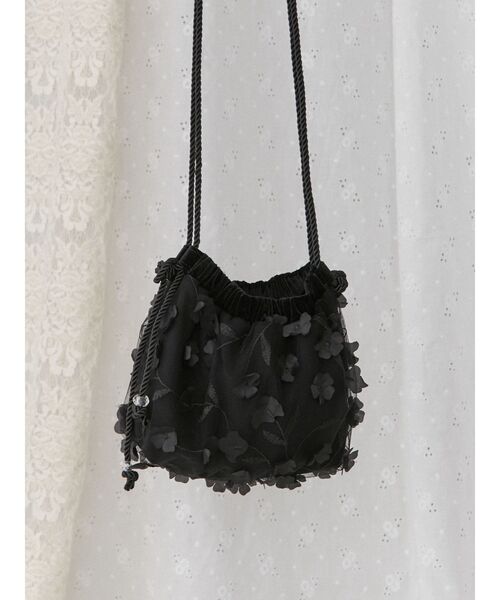 merry jenny（メリージェニー）の「お花咲いたポシェット（ショルダーバッグ・レディース・ブラック/ピンク/オフホワイト・FREE）」の21枚目の写真