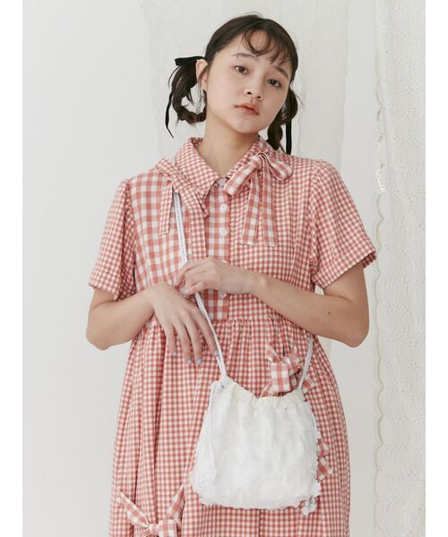 merry jenny（メリージェニー）の「お花咲いたポシェット（ショルダーバッグ・レディース・ブラック/ピンク/オフホワイト・FREE）」の14枚目の写真